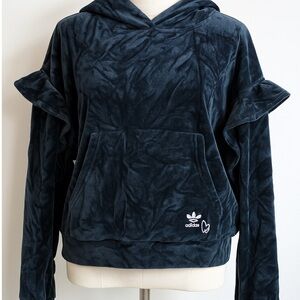 Adidas Dark Blue Textured Hoodie